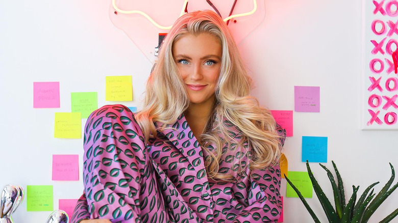 Samantha Feher pink pajamas