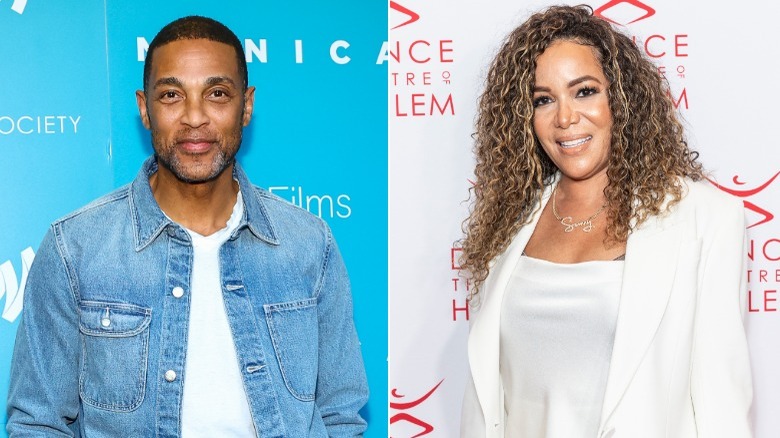 Don Lemon and Sunny Hostin pose on red carpets