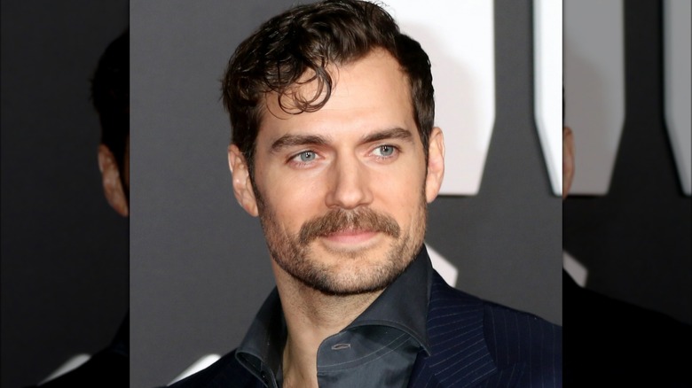 Henry Cavill with a moustache