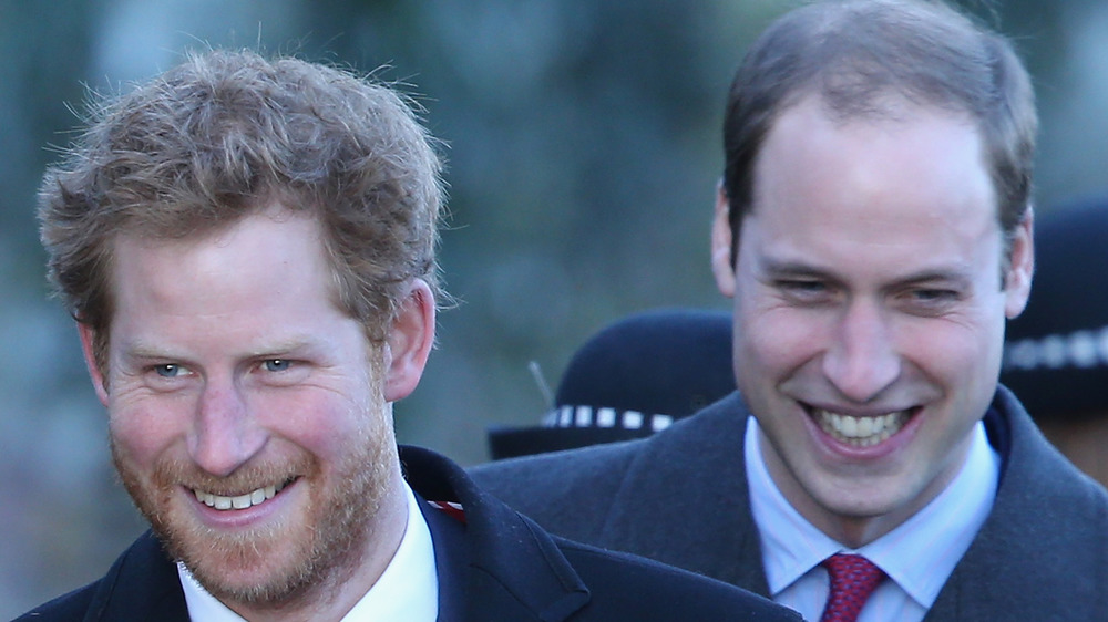 Prince Harry and Prince William laughing