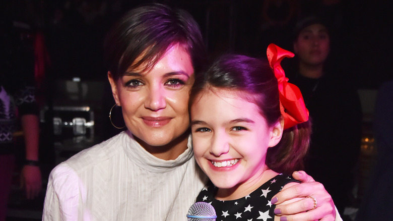 Katie Holmes and Suri Cruise smiling