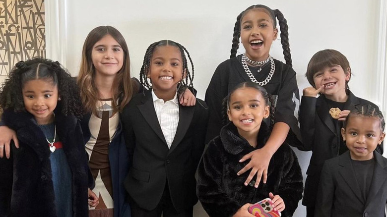 The Kardashian kids pose