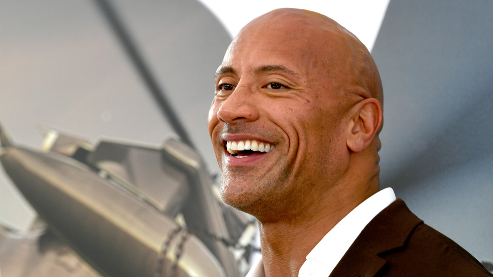 The Rock at a premeire