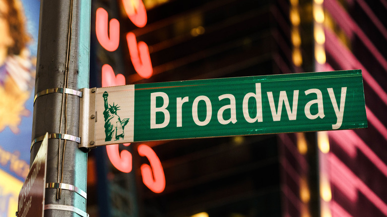 Broadway street sign times square