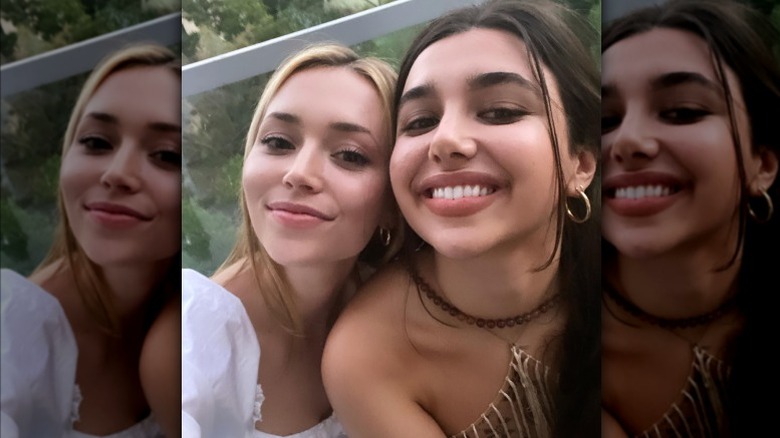 Camelia Somers and Violet Somers posing together for a close-up selfie