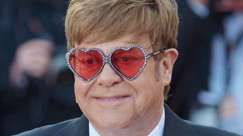 Elton John wearing sunglasses 