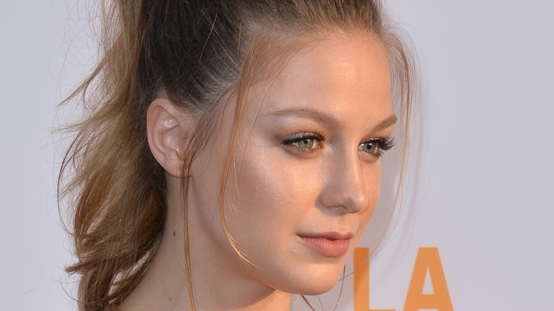 Melissa Benoist posing at a film festival 
