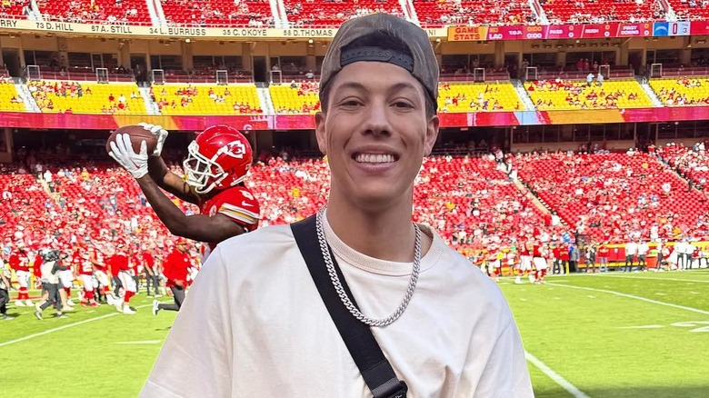 Jackson Mahomes on football field