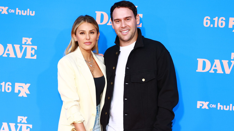 Yael Cohen Braun and Scooter Braun attend FXX, FX and Hulu's Season 2 Red Carpet Premiere Of "Dave" at The Greek Theatre on June 10, 2021.