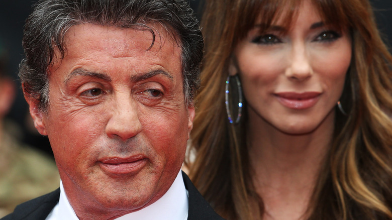 Sylvester Stallone, Jennifer Flavin smiling