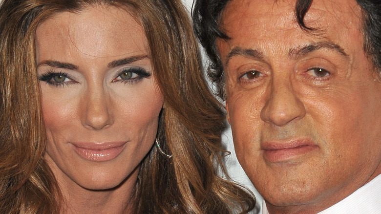 Jennifer Flavin and Sylvester Stallone on the red carpet