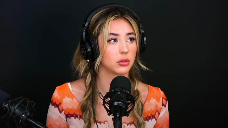 Scarlet Stallone wearing headphones