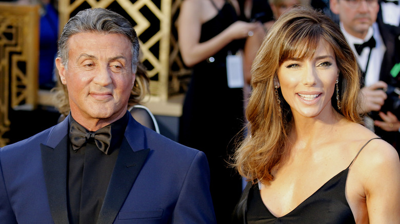 Sylvester Stallone Jennifer Flavin smiling