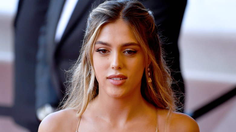 Sophia Stallone looking serious