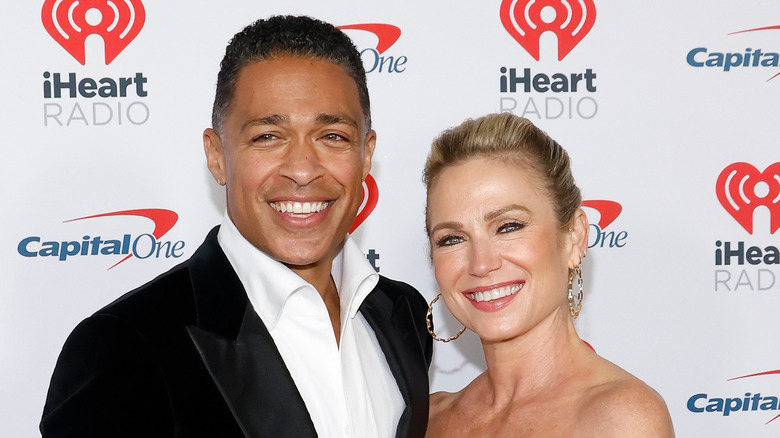 Amy Robach and T.J. Holmes on red carpet