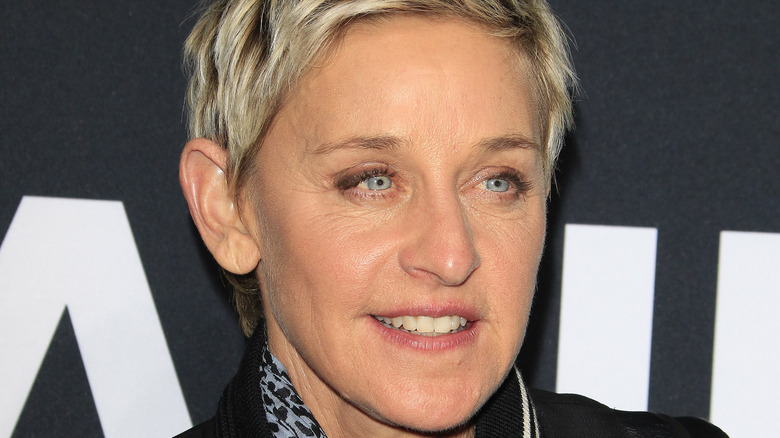 Ellen DeGeneres smirking