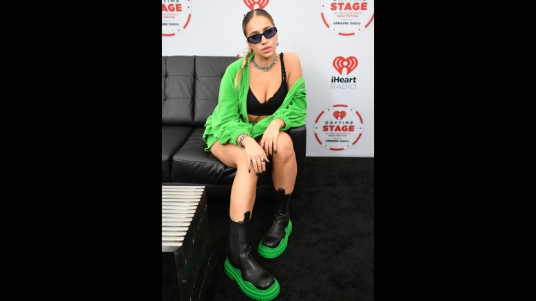 Tate McRae lime green black