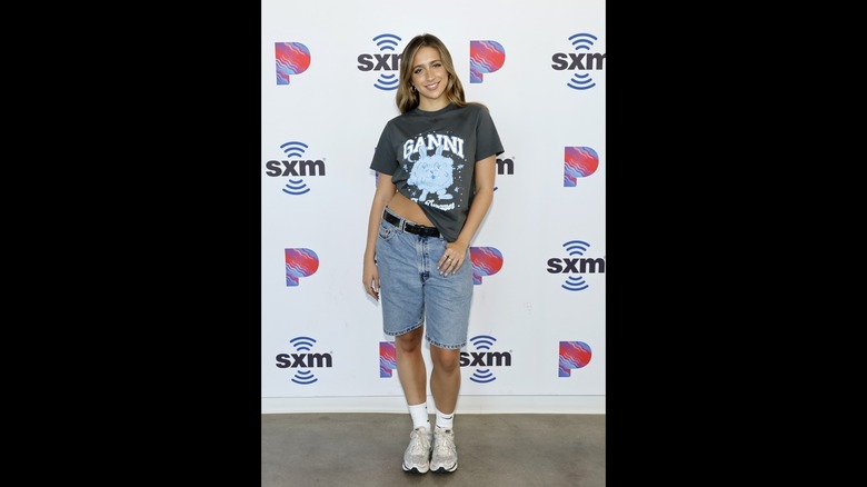 Tate McRae Sirius XM jean shorts