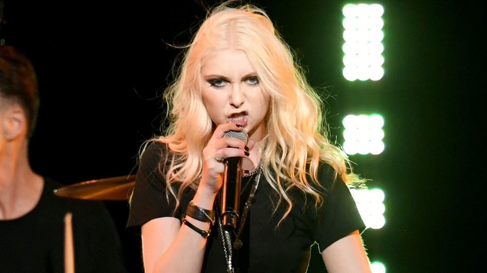 Taylor Momsen performing on stage