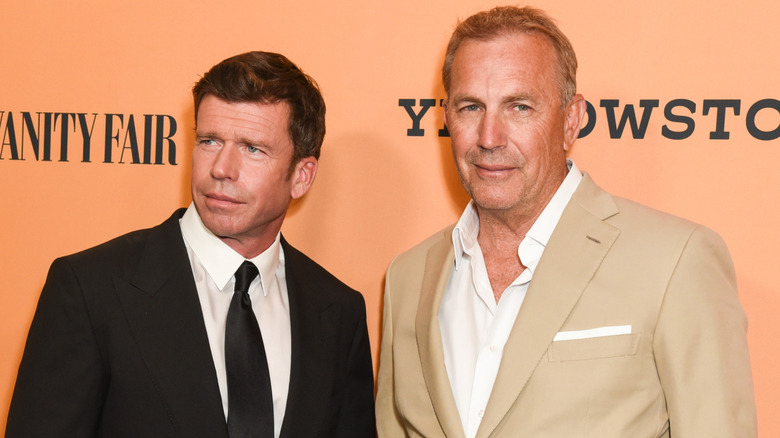 Taylor Sheridan and Kevin Costner on the red carpet