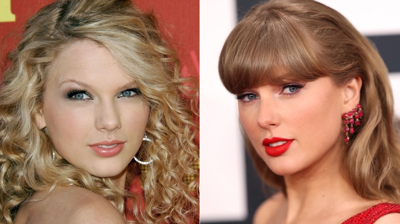 Before and after photos of Taylor Swift