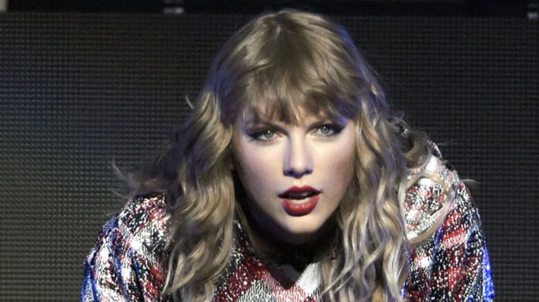 Taylor Swift performing at concert during 2017