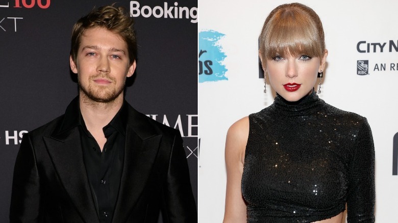 Joe Alwyn suit, Taylor Swift sparkles