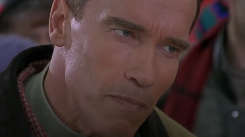 Arnold Schwarzenegger looking angry