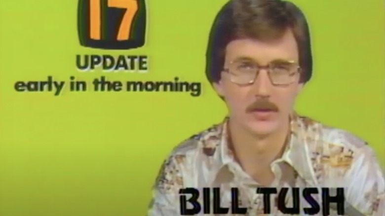 Bill Tush reading news