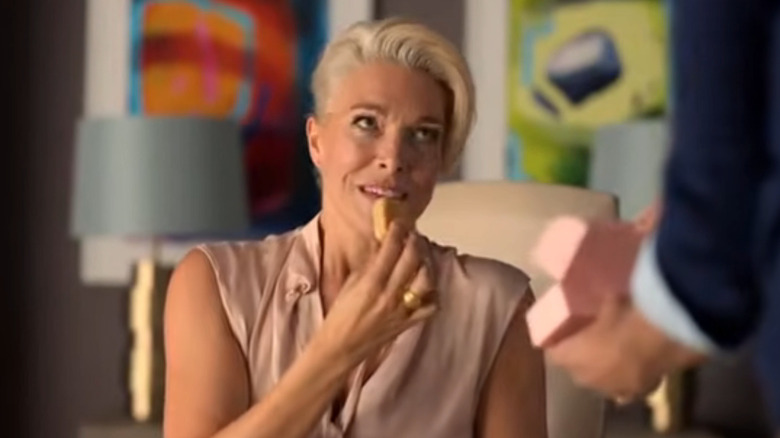 Hannah Waddingham eating a biscuit in an episode of Ted Lasso