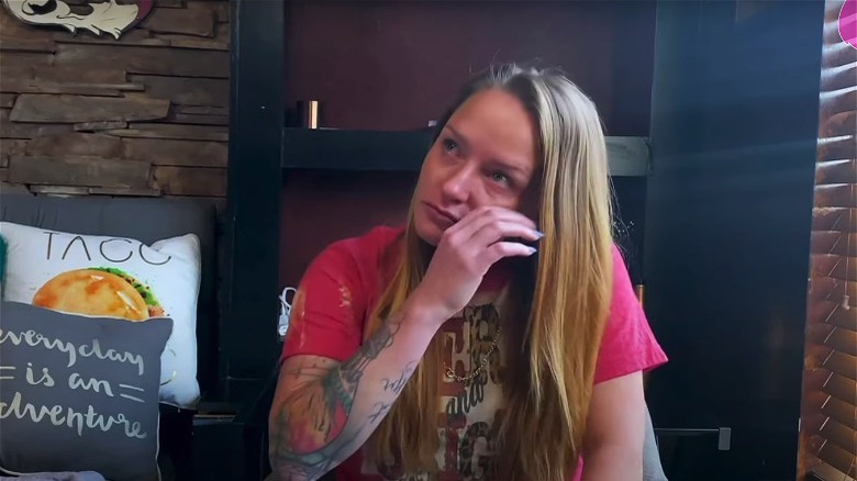Teen Mom Maci Bookout crying