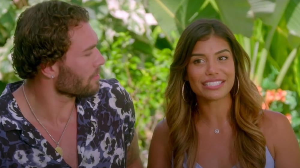 Julian Allen and Kristen Ramos during a 'Temptation Island' interview