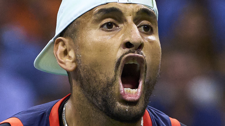 Nick Kyrgios yelling US Open