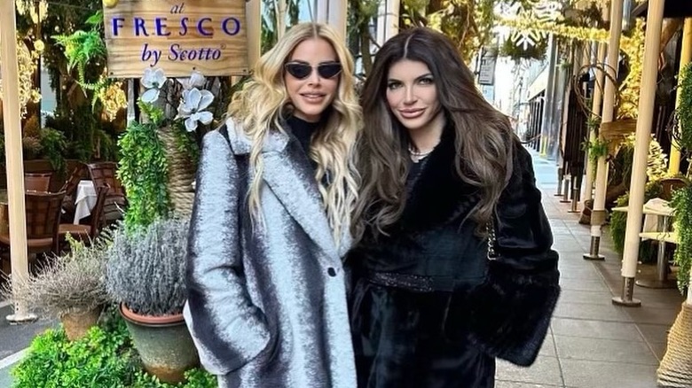 Alexia Echevarria and Teresa Giudice posing and smiling together in New York