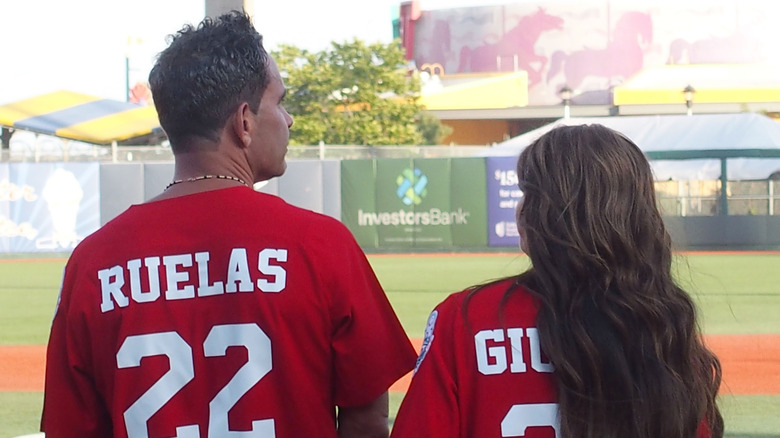Teresa Giudice and fiance in jerseys