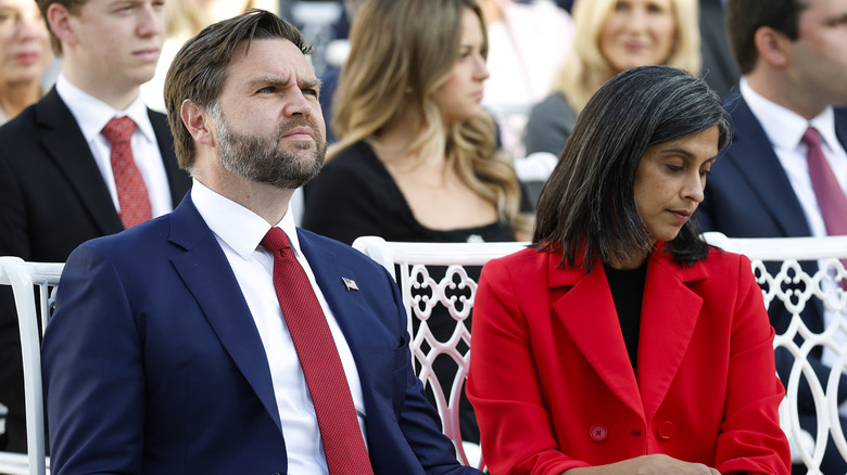 JD and Usha Vance at an outdoor event