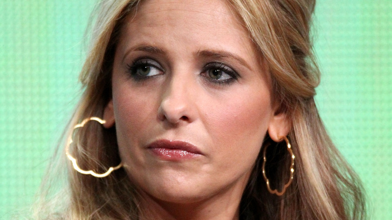 Sarah Michelle Gellar with sad expression