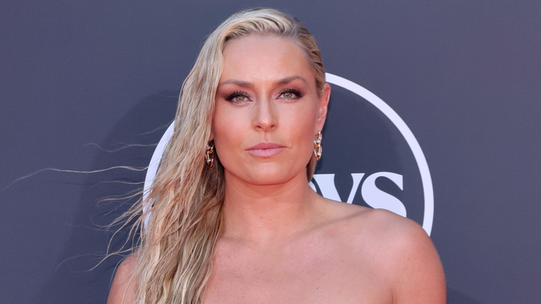 Lindsey Vonn wearing her hair swept to the side at the 2025 ESPYs