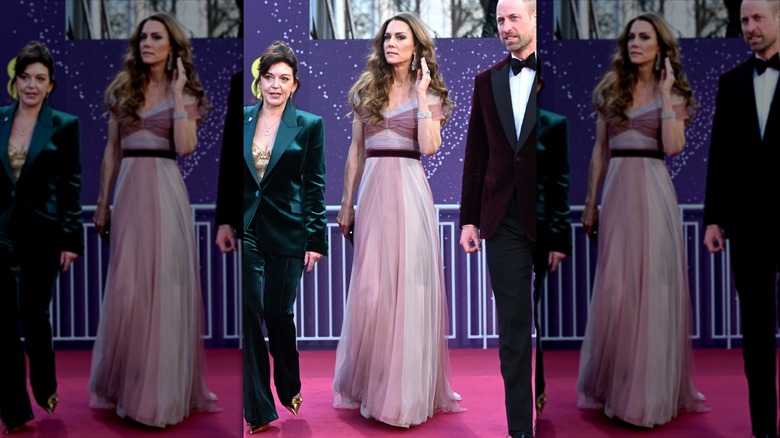 Kate Middleton attending the 2026 BAFTAs alongside Prince William