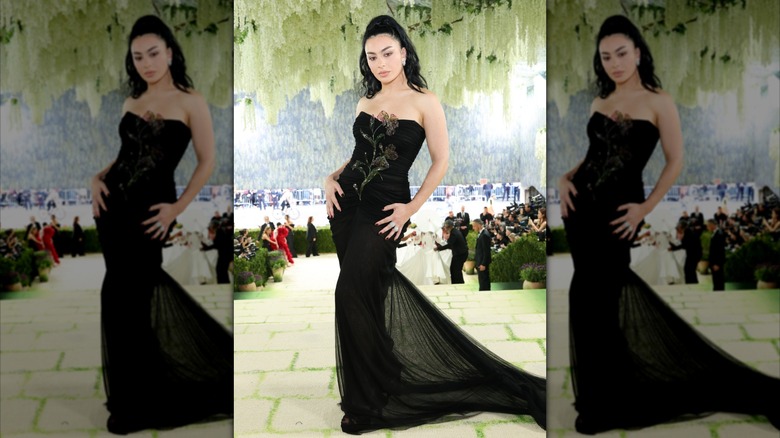 Charli XCX posing at the Met Gala