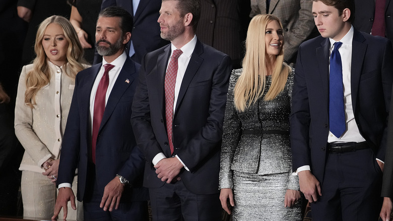 Tiffany Trump standing with her siblings in the audience of the 2026 State of the Union