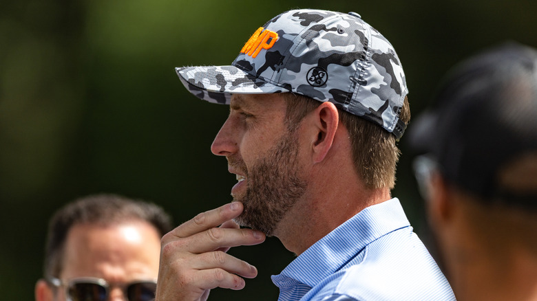 Eric Trump at a driving range