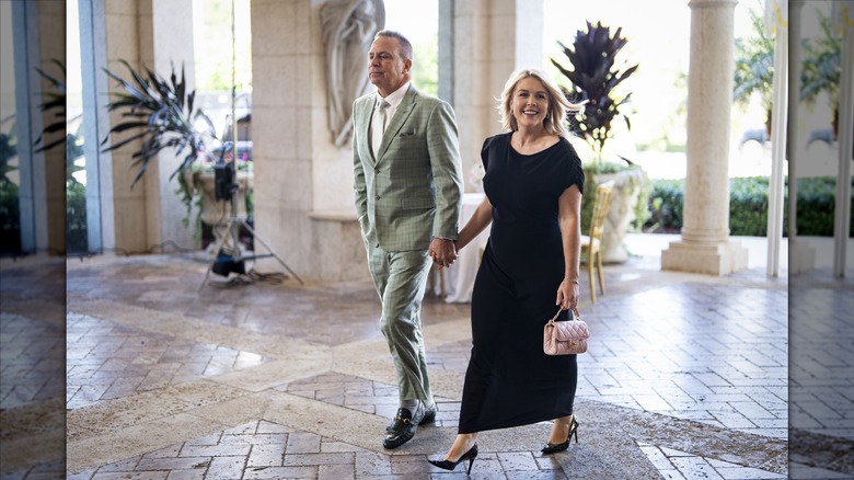 Karoline Leavitt walking hand-in-hand with Nicholas Riccio