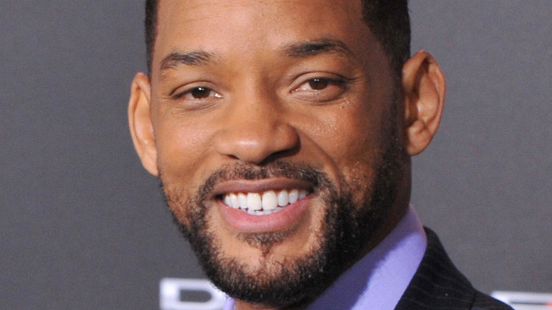 Will Smith smiling at premiere of "Focus"