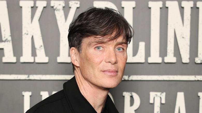Cillian Murphy poses at Peaky Blinders event