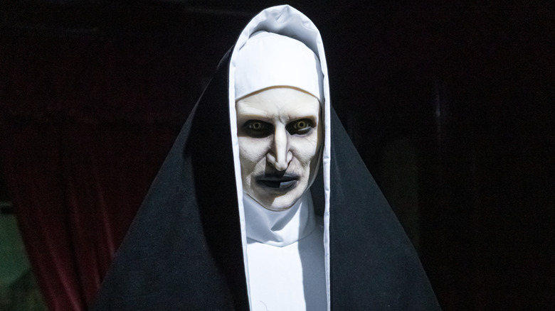 Wax figure of The Nun from 2018's The Nun