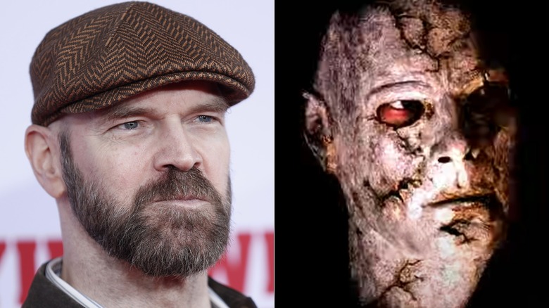 Split image of Tyler Mane on the left and Michael Myers of 2007's Halloween on the right