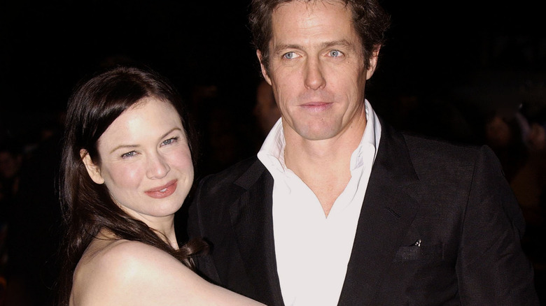 Renee Zellweger smiling with Hugh Grant