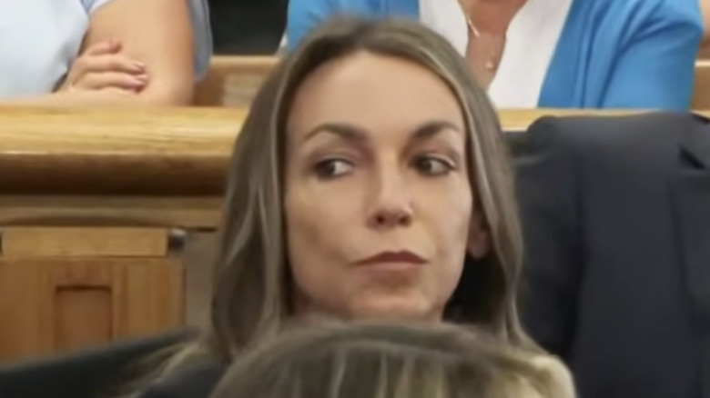 Karen Read sits in a courtroom