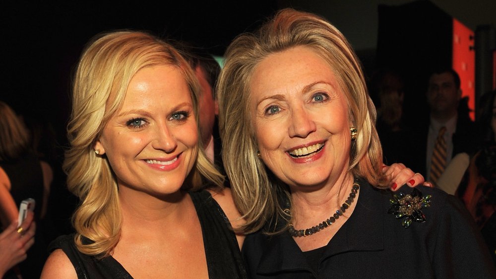 Amy Poehler and Hillary Clinton